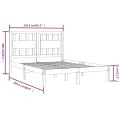 Cadre de lit Blanc Bois de pin massif 140x200 cm