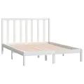 Cadre de lit Blanc Bois de pin massif 140x190 cm