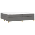 cadre de lit avec matelas Gris foncé 200x200cm Tissu