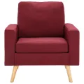 Ensemble de canapés 2 pcs Tissu Rouge bordeaux