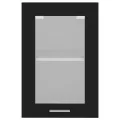 Armoire en verre suspendue Noir 40x31x60 cm Aggloméré