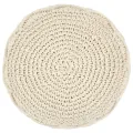 Pouf fait à la main en macramé 45 x 30 cm Coton