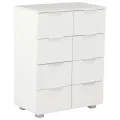 Buffet Blanc brillant 60x35x80 cm Bois d'ingénierie