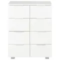 Buffet Blanc brillant 60x35x80 cm Bois d'ingénierie