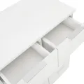 Buffet Blanc brillant 60x35x80 cm Bois d'ingénierie