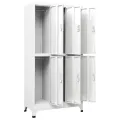 Armoire à casier avec 6 compartiments Acier 90x45x180 cm Gris