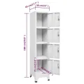 Armoire à casier avec 4 compartiments 38x45x180 cm