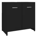 Armoire de salle de bain Noir 60x33x61 cm Aggloméré
