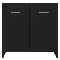 Armoire de salle de bain Noir 60x33x61 cm Aggloméré