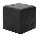 Poufs 2 pcs Noir 30 x 30 x 30 cm Similicuir