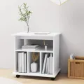 Armoire à roulettes Blanc 60x45x60 cm Aggloméré