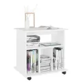 Armoire à roulettes Blanc 60x45x60 cm Aggloméré