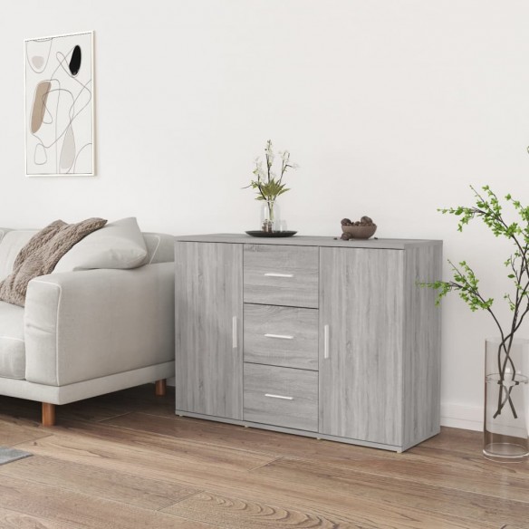 Buffet Sonoma gris 91x29,5x65 cm Bois d'ingénierie