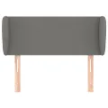 Tête de lit avec oreilles Gris foncé 83x23x78/88 cm Tissu