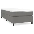 cadre de lit Gris foncé 100x200 cm Tissu