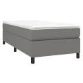 cadre de lit Gris foncé 100x200 cm Tissu