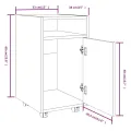 Armoire appoint à roues Sonoma gris 33x38x60 cm