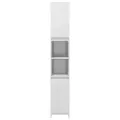 Armoire de salle de bain Blanc brillant 30x30x183,5cm Aggloméré