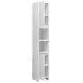 Armoire de salle de bain Blanc brillant 30x30x183,5cm Aggloméré