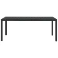 Table de jardin Noir 185 x 90 x 74 cm Aluminium et WPC