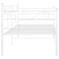 Cadre de canapé-lit Blanc Métal 90x200 cm