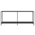 Table console Noir 180x35x75,5 cm Verre trempé