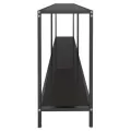 Table console Noir 180x35x75,5 cm Verre trempé