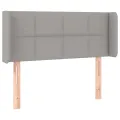 Tête de lit à LED Gris clair 93x16x78/88 cm Tissu