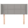 Tête de lit avec oreilles Gris clair 93x16x78/88 cm Tissu