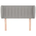 Tête de lit avec oreilles Gris clair 93x23x78/88 cm Tissu