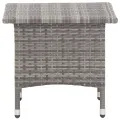 Table à thé Gris 50x50x47 cm Résine tressée
