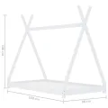 Cadre de lit d'enfant Blanc Bois de pin massif 80x160 cm