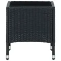 Table de jardin Noir 40x40x45 cm Résine tressée