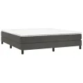 cadre de lit et matelas Gris foncé 180x200cm Velours