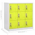 Armoire à casiers Gris clair et vert 90x45x92,5 cm Acier