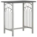 Ensemble de bar 3 pcs Bois et acier Noir