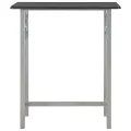Ensemble de bar 3 pcs Bois et acier Noir