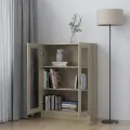 Armoire à vitrine Chêne sonoma 82,5x30,5x115 cm Aggloméré