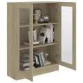 Armoire à vitrine Chêne sonoma 82,5x30,5x115 cm Aggloméré