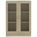 Armoire à vitrine Chêne sonoma 82,5x30,5x115 cm Aggloméré