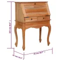 Bureau secrétaire 78x42x103 cm Bois d'acajou massif
