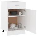 Armoire de plancher à tiroir Blanc 50x46x81,5 cm Aggloméré