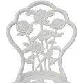 Chaises de bistro 2 pcs Aluminium coulé Blanc