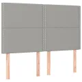 cadre de lit avec matelas Gris clair 140x190cm Tissu