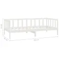 Lit de repos avec tiroirs 90x200 cm Blanc Bois de pin massif
