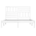Cadre de lit Blanc Bois de pin massif 160x200 cm