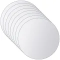 Carreaux de miroir 16 pcs Rond Verre