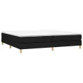cadre de lit avec matelas Noir 200x200 cm Tissu