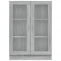 Armoire à vitrine Sonoma gris 82,5x30,5x115cm Bois d'ingénierie