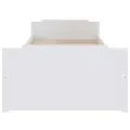 Cadre de lit avec tiroirs Blanc Bois de pin massif 90x200 cm
